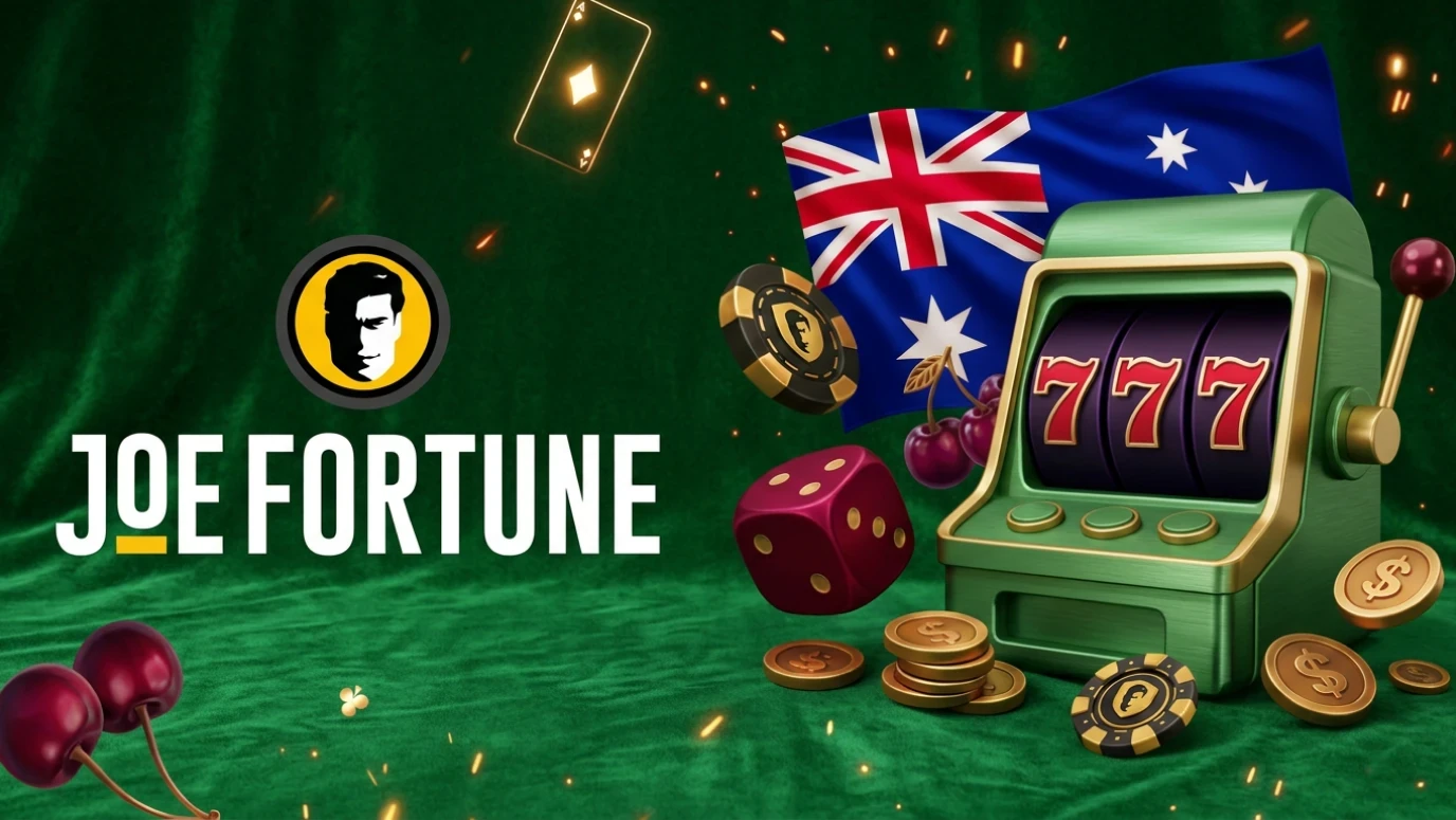 Joe Fortune banking page showing card and Bitcoin payment options for Australian players